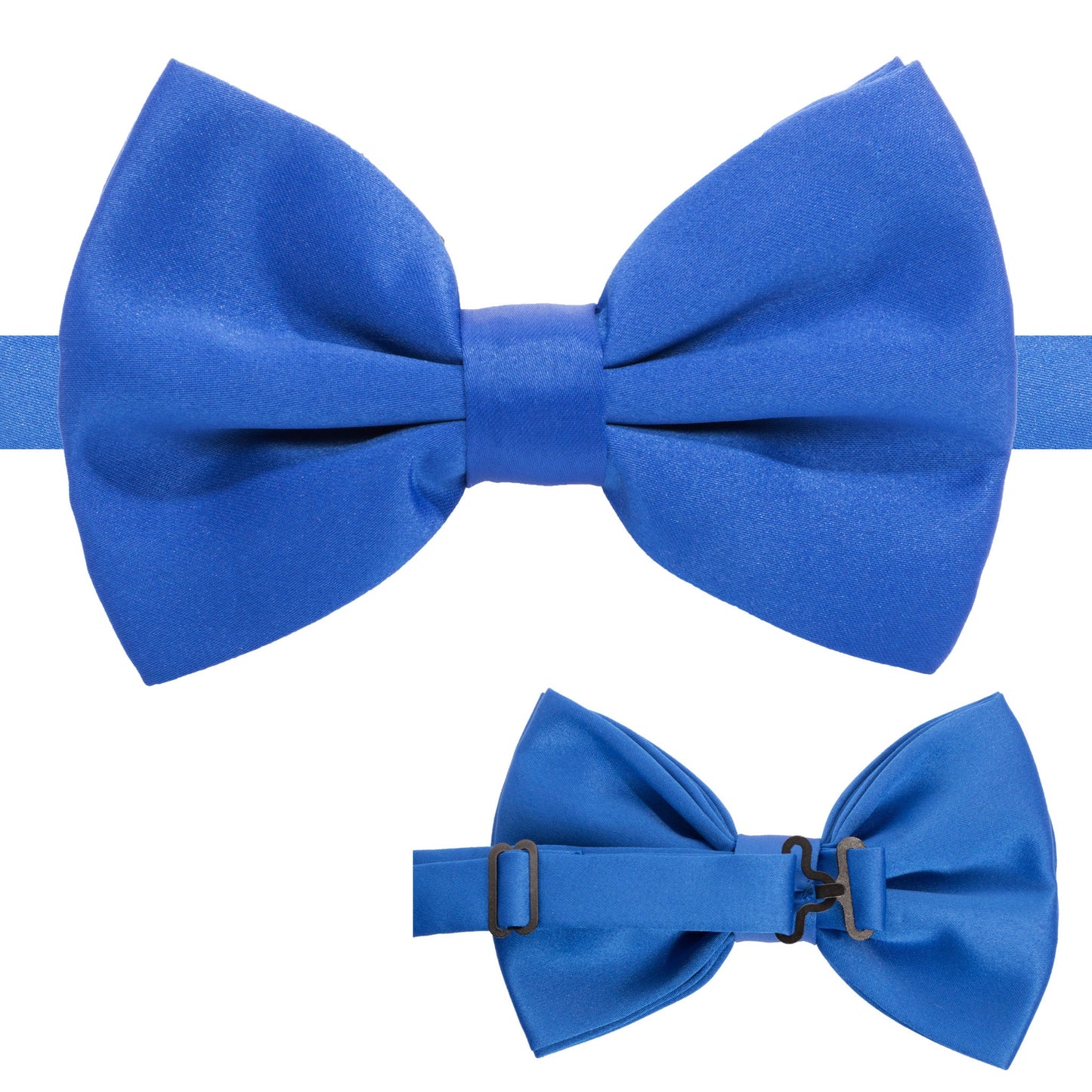 Royal Blue Adjustable Satin Bowtie-1