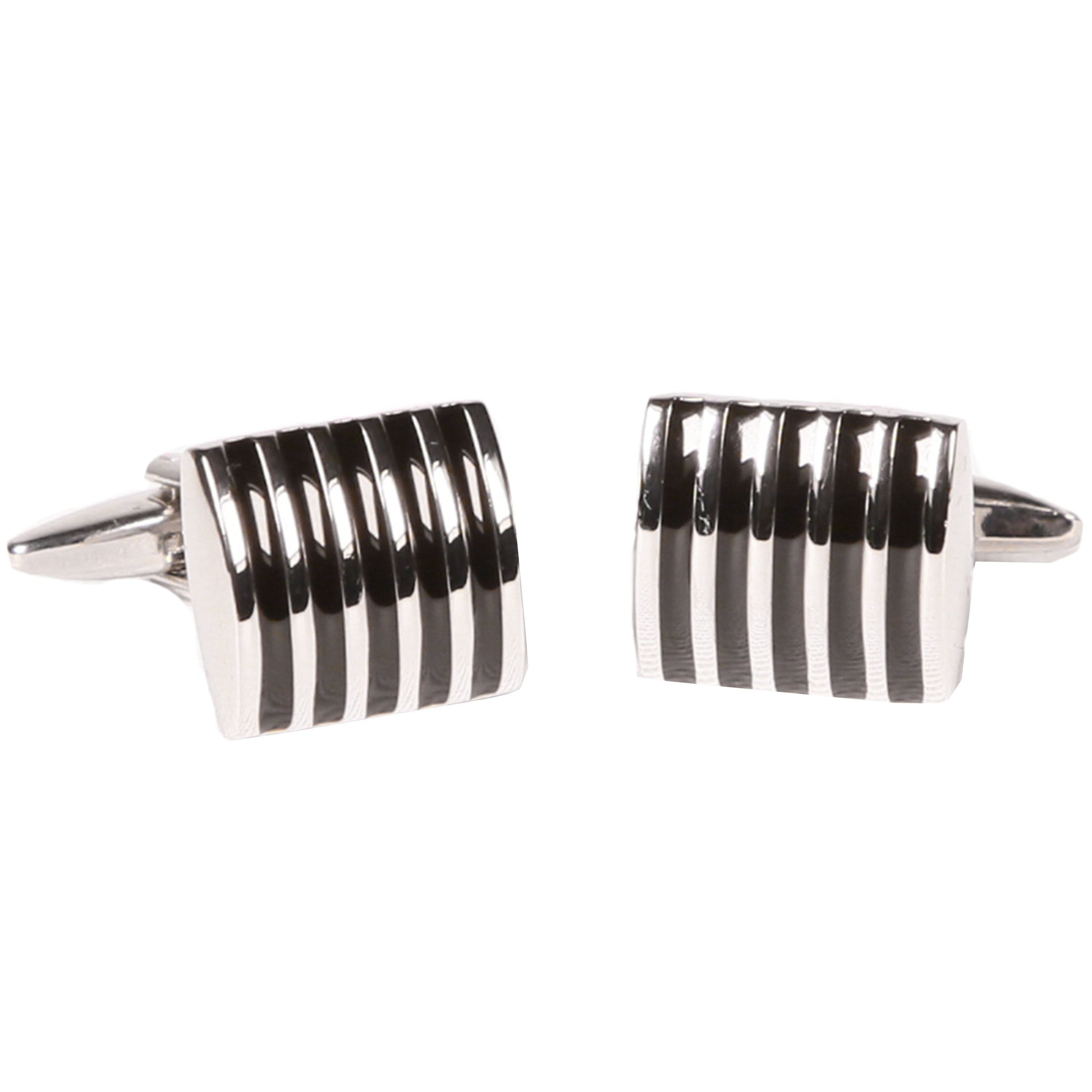 Rectangular Stripe Cufflinks-0