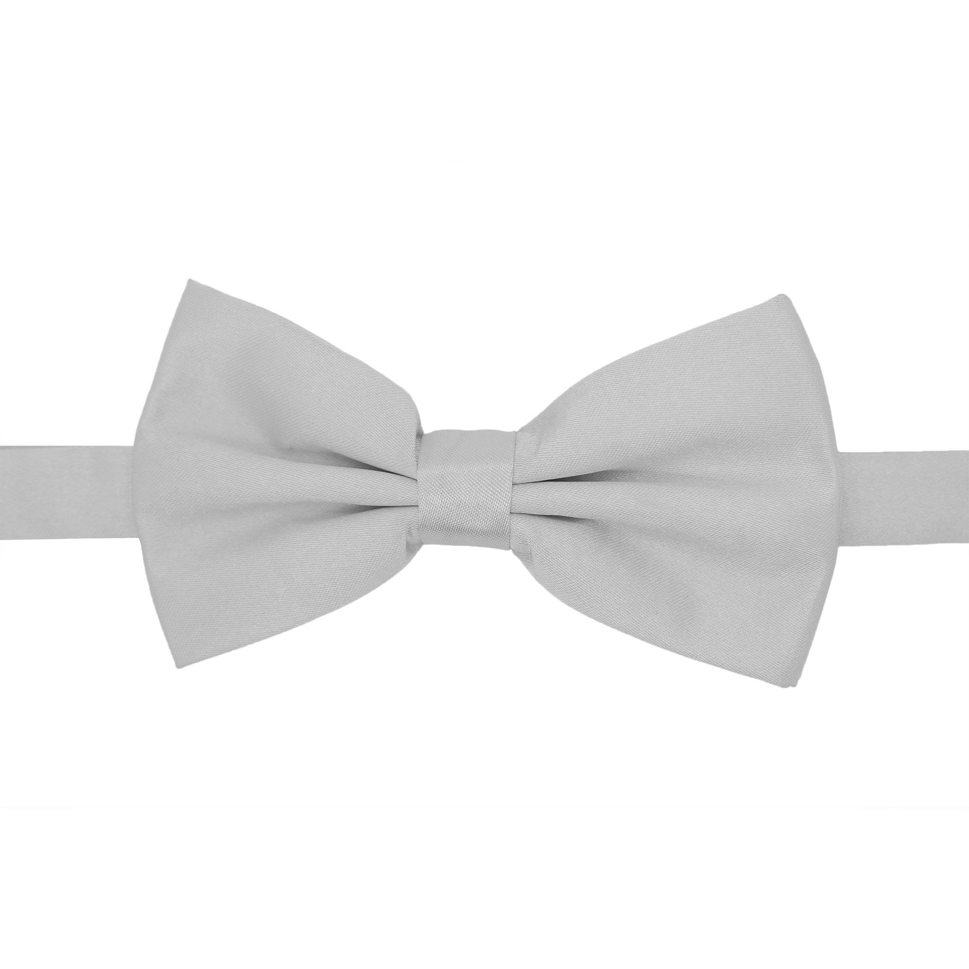 Silver Satin Adjustable Bowtie-0