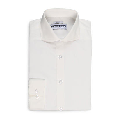 Slim Fit Snow White Dress Shirt-3