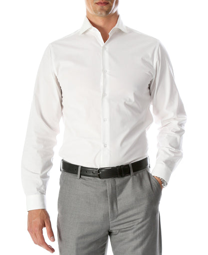 Slim Fit Snow White Dress Shirt-0