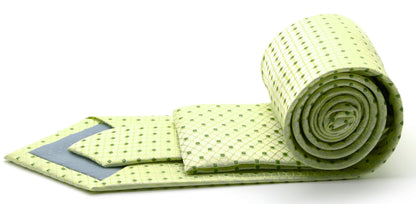 Classic Green Geometric Pattern Business Casual Necktie & Hanky Set